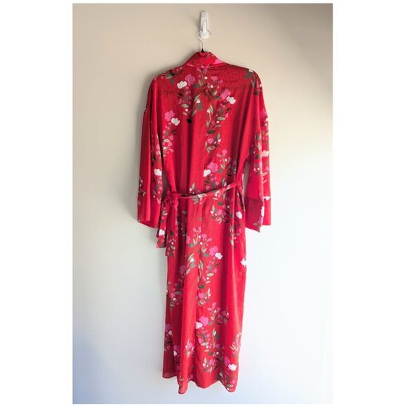 Zara floral wrap midi dress with 3/4 sleeves - Picture 8 of 16